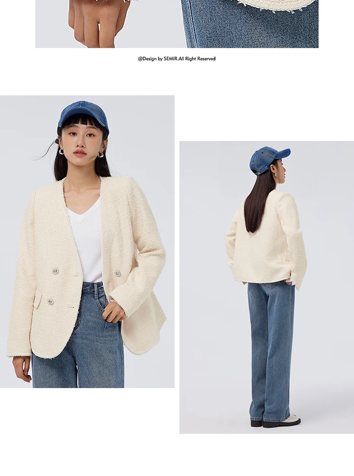 Chaqueta elegante y suave para mujer, con cuello en V, ideal para el día a día, primavera y otoño.