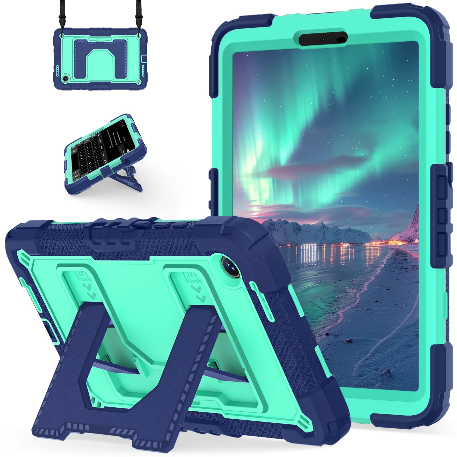 Heavy Duty 8.7-Inch Tablet Case with Stand & Shoulder Strap