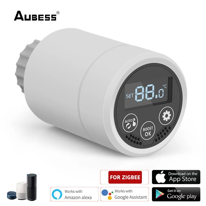 

Tuya Smart Thermostat Radiator Valve TRV Programmable Floor Heating Controller Support Alexa Yandex Alice Smart Life App