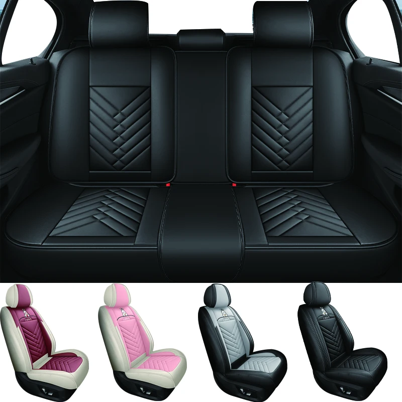 내구성 있는 PU 가죽 럭셔리 유니버설 핏 자동차 시트 커버 재규어 XE XF F-PACE I-PCAE 허리 쿠션 자동차 인테리어 액세서리