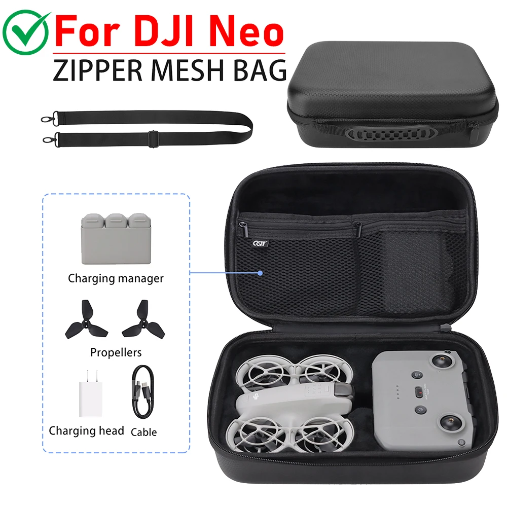Portable Carrying Case for DJI Neo Drone EVA Travel Storage Bag Waterproof Travel Shoulder Bag For DJI Neo Drones Controller