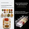 Four Compartment Transparent Seasoning Box with Spoon Lid and Storage Base, Salt, Sugar, MSG Four in One Storage Container 5