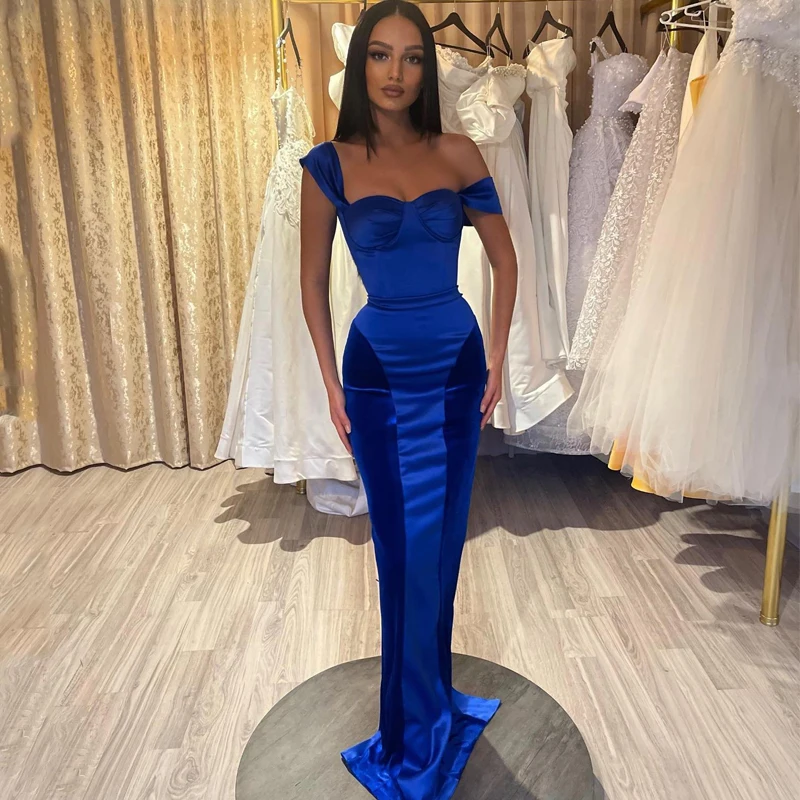 

Голубые Вечерние платья-русалки Thinyfull для выпускного вечера, вечернее платье до пола с сердечком, вечернее платье в стиле Саудовской Аравии,...