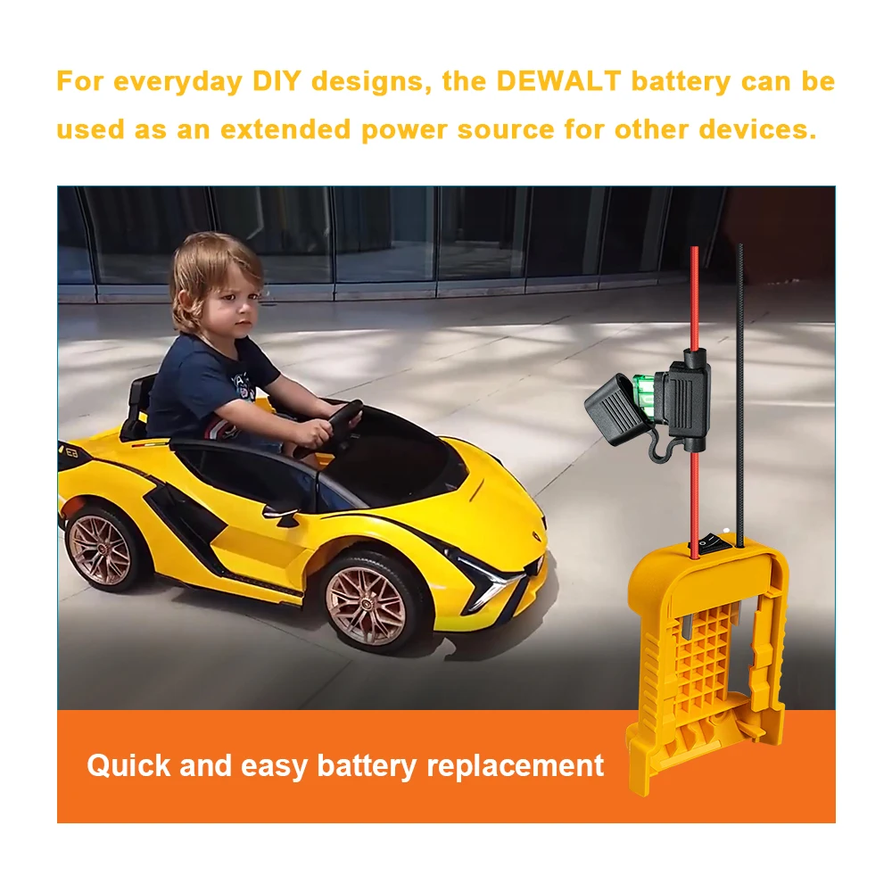 External Battery Adapter Converter for DEWALT 18V/20V/54V Battery DIY Power Tool