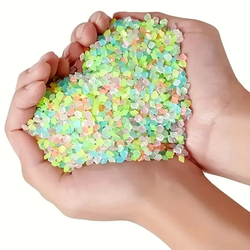 Luminous Sand 3000pcs/Bag Luminous Sand Glow in Dark Pebbles Stone Home Garden Outdoor Path Lawn Decoration Fish Tank Aquarium Decor 3-5mm