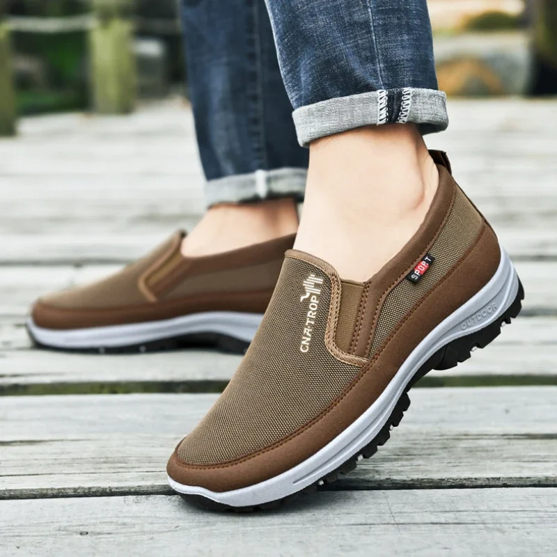 Men's Casual Loafers Sneakers Breathable Mesh Retro Driving Shoes Slip-on Vulcanized Soft Soles Non-slip Large Size 49 Casual Shoes Sport Shoes