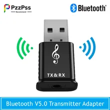 

PzzPss 2 in 1 Bluetooth 5.0 Transmitter Receiver Mini 3.5mm AUX Stereo Wireless Bluetooth Adapter For Wireless Earphone TV MP3