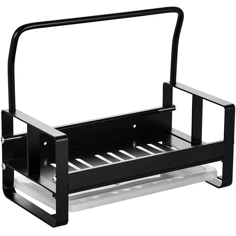 1PCS NEW Sponge Holder Kitchen Sink Caddy Rack Stand Cleaning Brush Soap Organizer Storage Rack with Drain Tray Storage rack