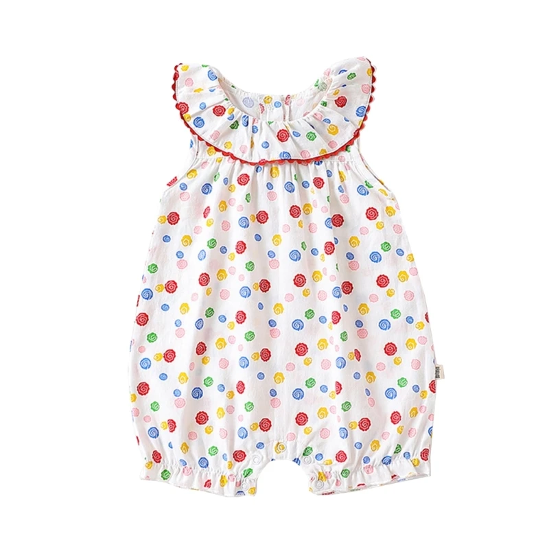

Baby Summer Clothes Breathable Floral Romper Sweet and Beautiful Infant Outfit