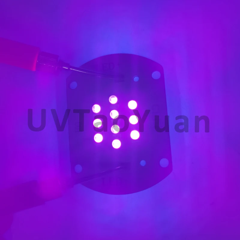 UVTaoYuan 25W UV LED COB 모듈 395nm 잉크 경화 광원, 실험 시험 단계 발표용