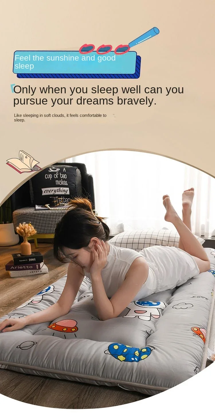 Description Picture 5 of itemDouble Mattress for Sleeping Full Size Individual Folding Mattresses Topper Japanese Dormitory Futon Bedroom Furniture Summer