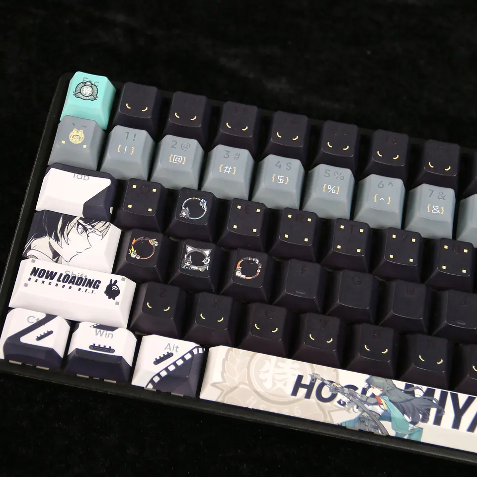 Hoshimi Miyabi Keycap PBT Sublimation Cherry Profile Keycaps for