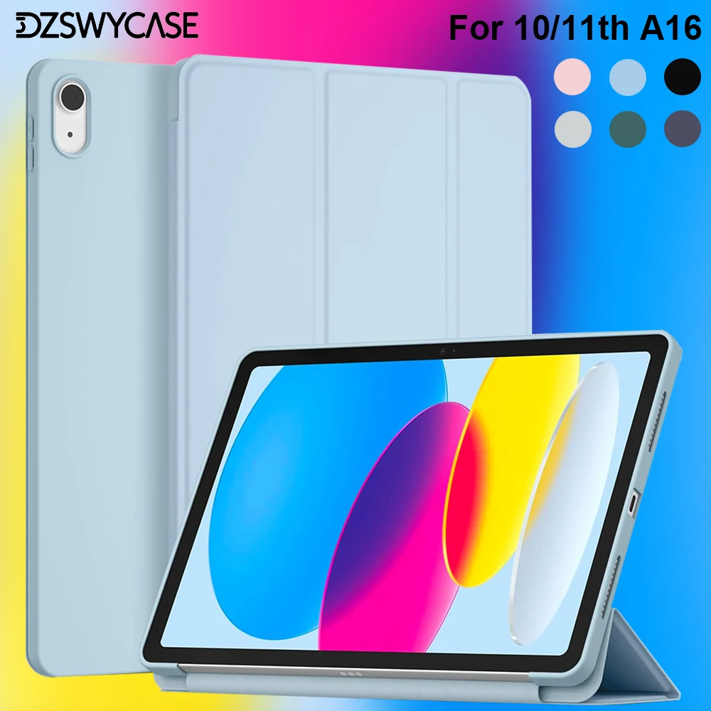 Coque en silicone pour iPad (A16) 11e génération 11 pouces 2025, coque iPad 10e génération 2022 10,9 pouces, housse de protection souple