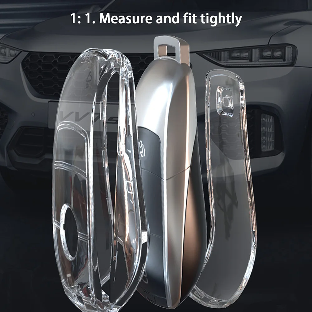 

Accessories Car Key Case TPU Transparent 1Pcs Anti-fall Car Key Case Cover For Mercedes High Quality Exquisite