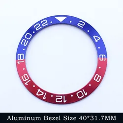 Elegant Sloping Blue - Green Luminous Ceramic Bezel Insert (20 Aluminum)