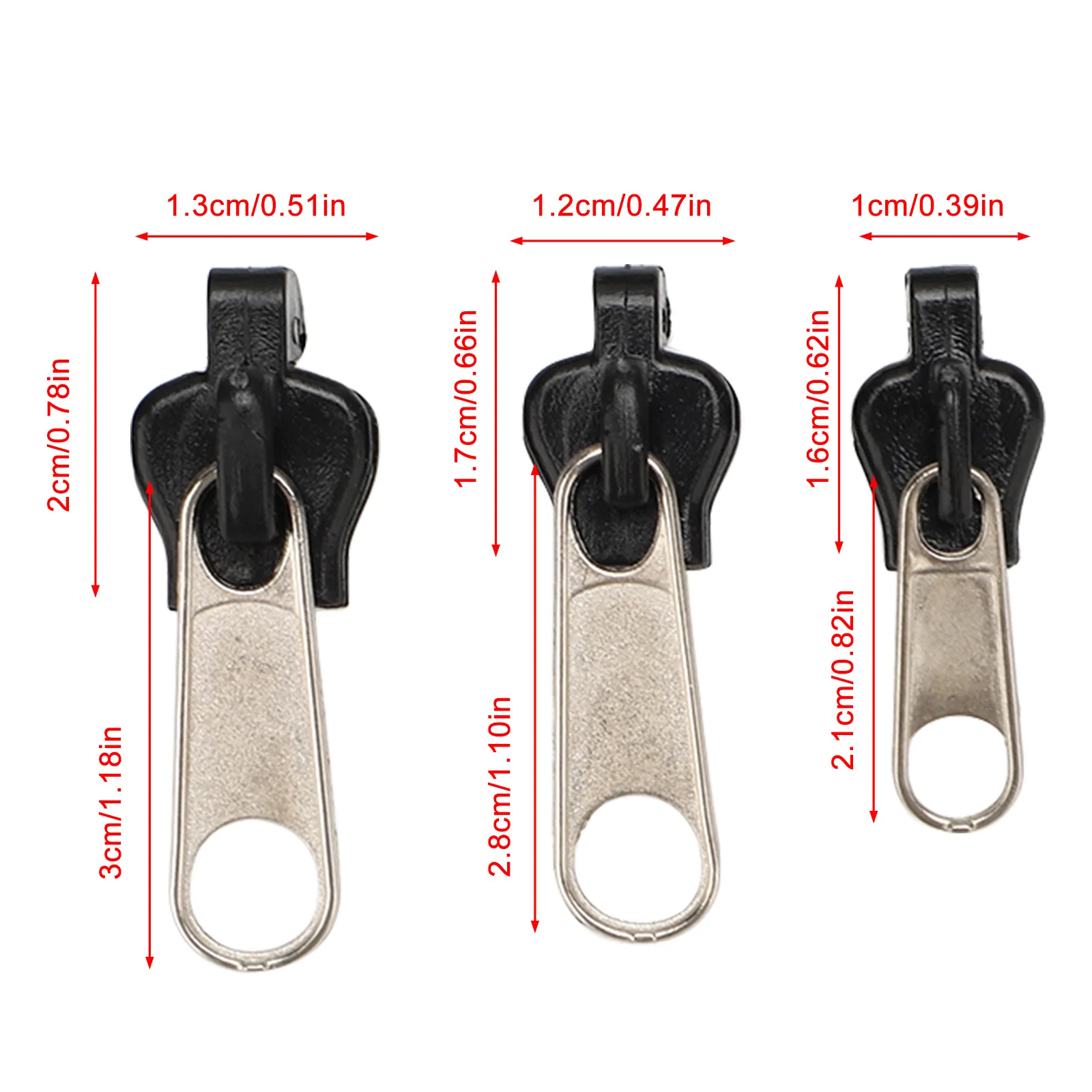 Universal Zipper Repair Kit Fix a Zipper Metal Zipper Fix any Broken Zipper  in Seconds No Sewing Needed One Pack (3 PCS)