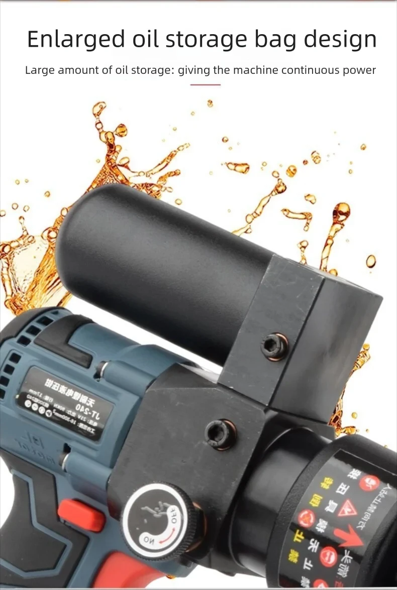 JH SL240 Brushless Electro-Hydraulic Crimping Pliers 0-240mm Rechargeable for Co