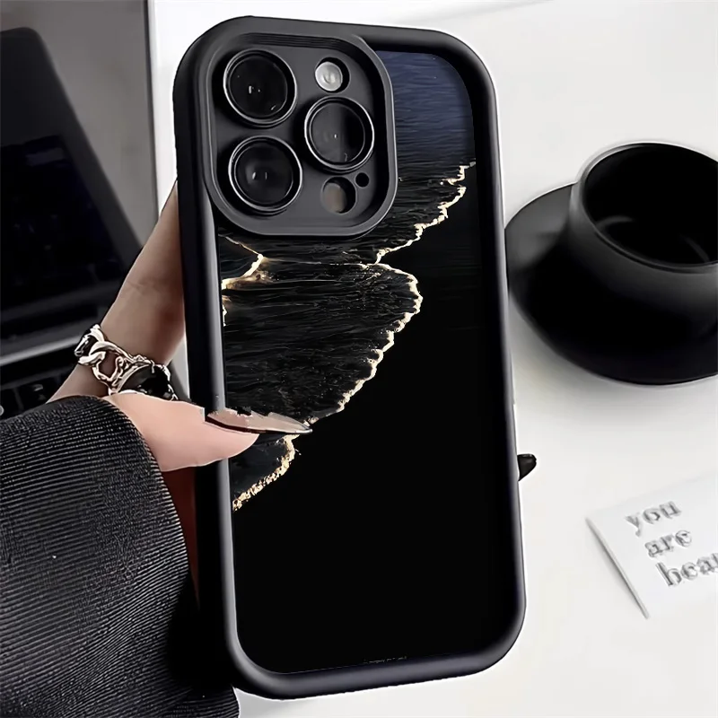 thumbnail image 1 of Funda de silicona líquida de caramelo suave para iPhone 15 Pro, funda para iPhone 11, 13, 12, 16, 14 Pro Max, XR, XS, X, 7, 8 SE, funda a prueba de golpes, 1 of 5