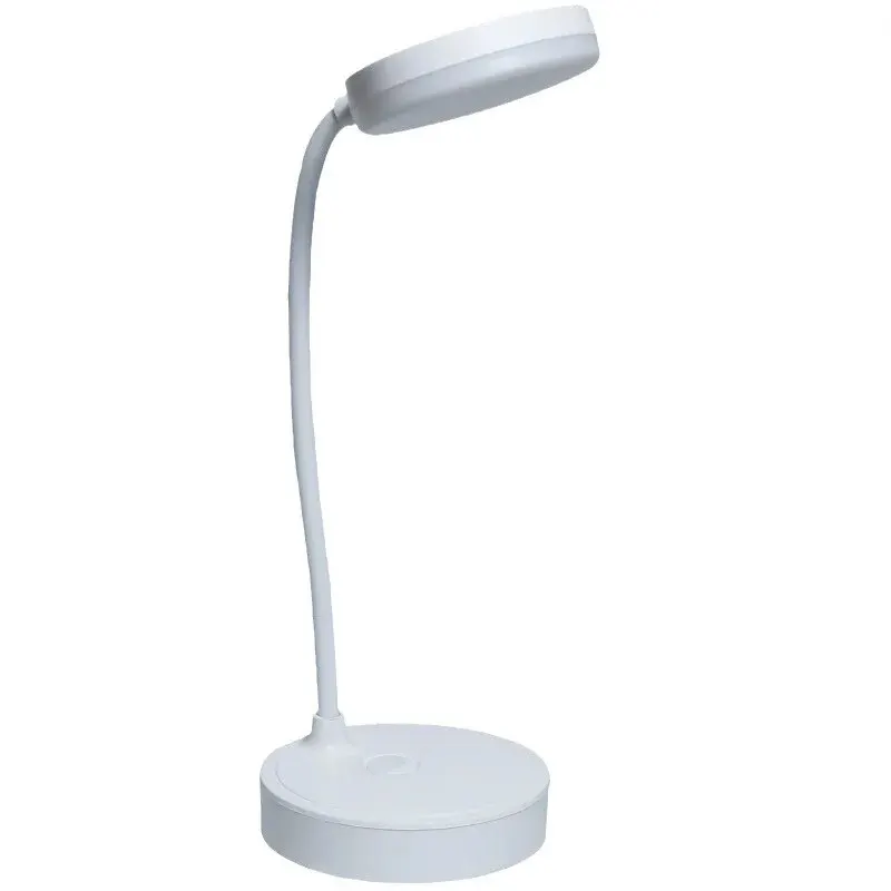 Lampe de bureau blanche à 10 LED avec port de charge USB, 3 niveaux de gradation, contrôle tactile, 1 pièce