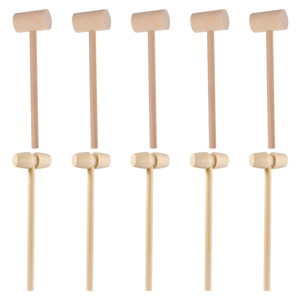 20Pcs 소형 해머 도구 튼튼한 목재 구조 컴팩트 디자인 해산물용 휴대용 게 망치 껍질 랍스터 굴 새우