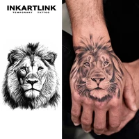 lion Temporary Tattoo,Lasts To 15 Days New Technology Magic Waterproof Semi Permanent Sticker.