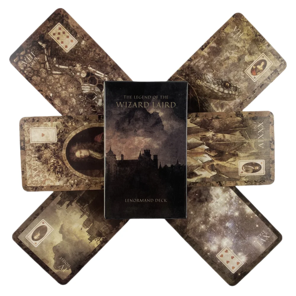 

The Legend Of The Wizard Laird Lenormand Cards Divination Leisure Party Table Game Fortune-telling Prophecy Tarot Board Deck