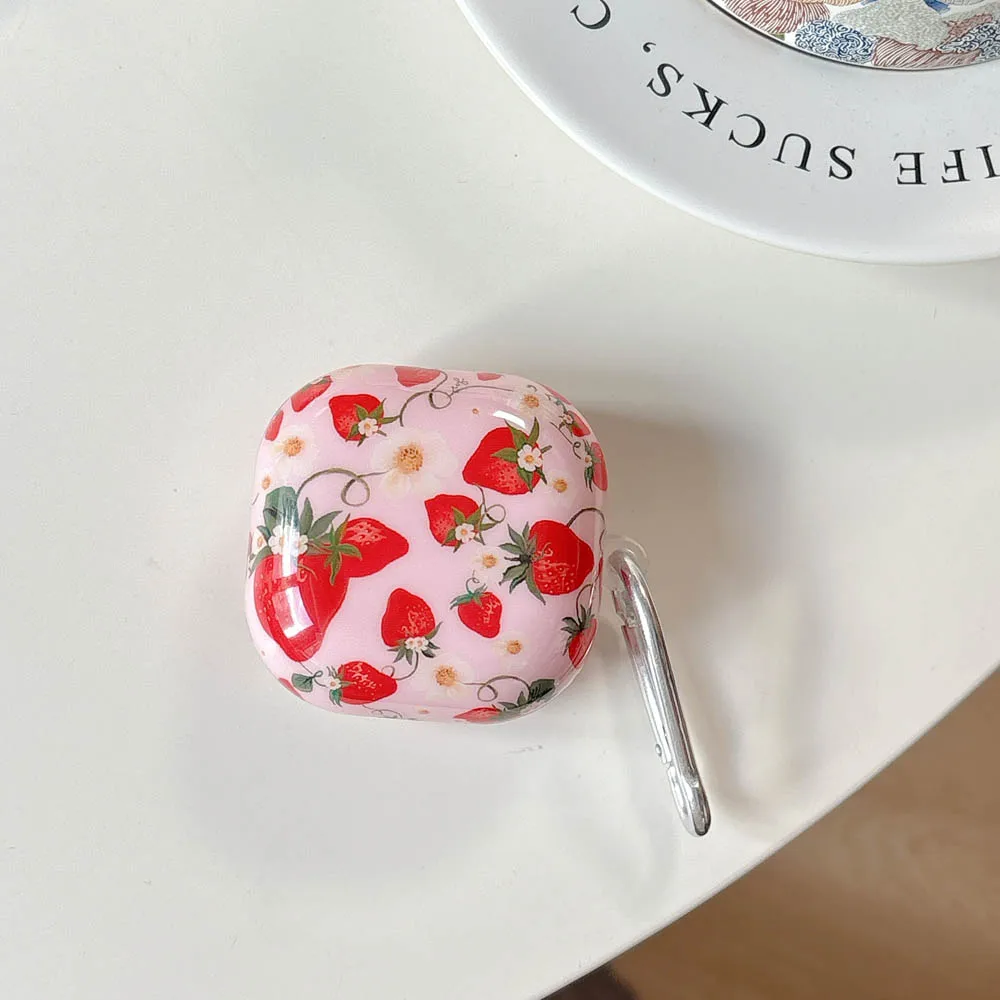 Fruit Cherry Lips Soft Cover Case with Hook for Wireless Bluetooth Earphones