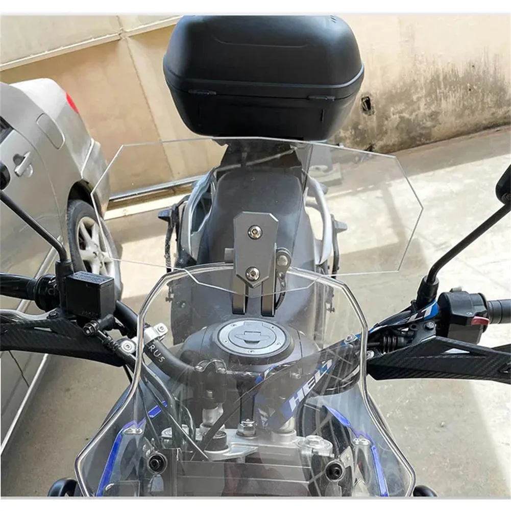 

Universal Motorcycle Windshield Extension Heightened Airflow Adjustable Windscreen Wind Deflector With Bracket