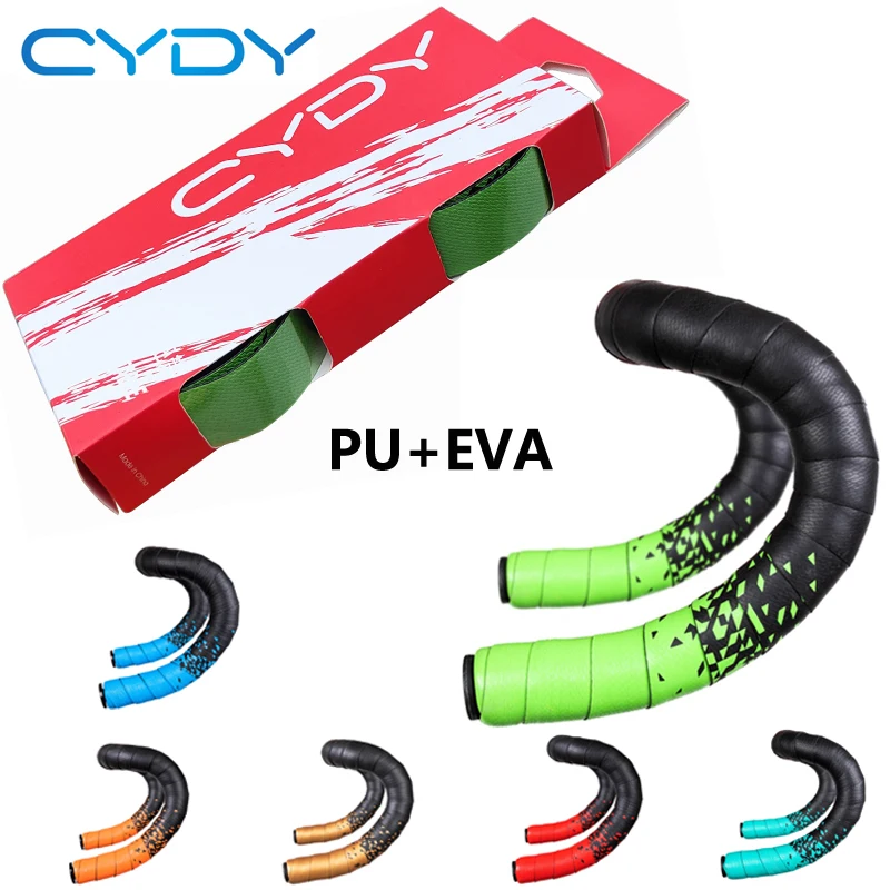 

CYDY Bike Handlebar Tape PU+EVA Cycling Road Bicycle Handle Grip Bar Anti-slip Handle Belt Bike Strap Wheel Cover Accessories