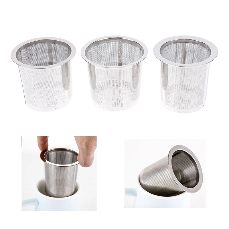 1pc 6.7/7/7.2cm Stainless Steel Tea leak Mesh Tea Infuser Strainer Leaf Filter Leaks Sieve Metal Cup Easy Clean tea infuser tea strainer tea filter