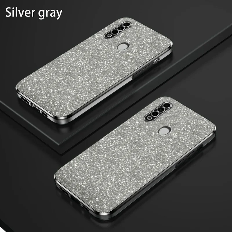 Luxury Gradient Glitter Plating Silicone Phone Case Back Cover