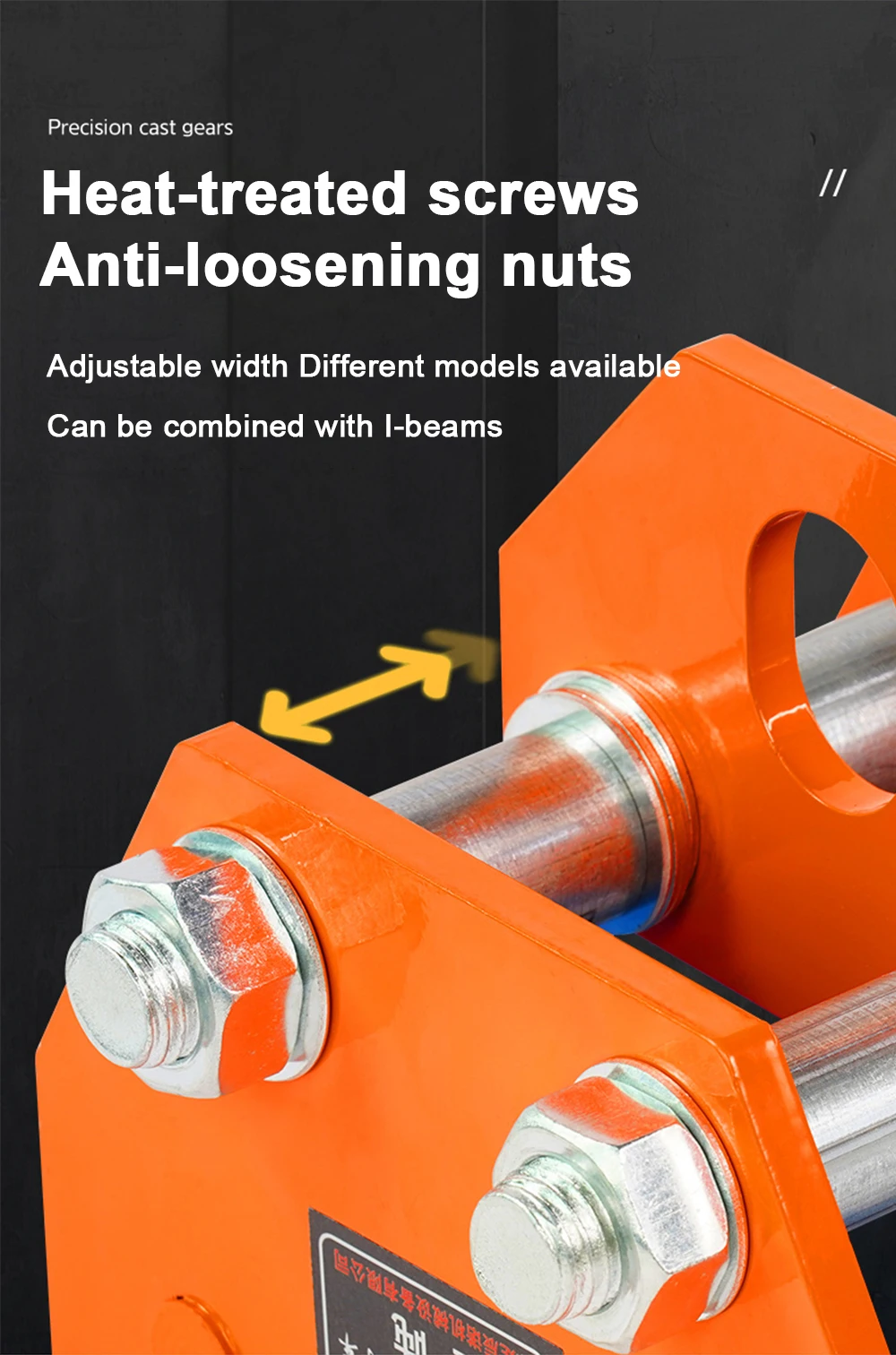 I-Beam Pulley Sliding Lifting Tool T-Type Trolley Monorail Crane Hoist Lifter He