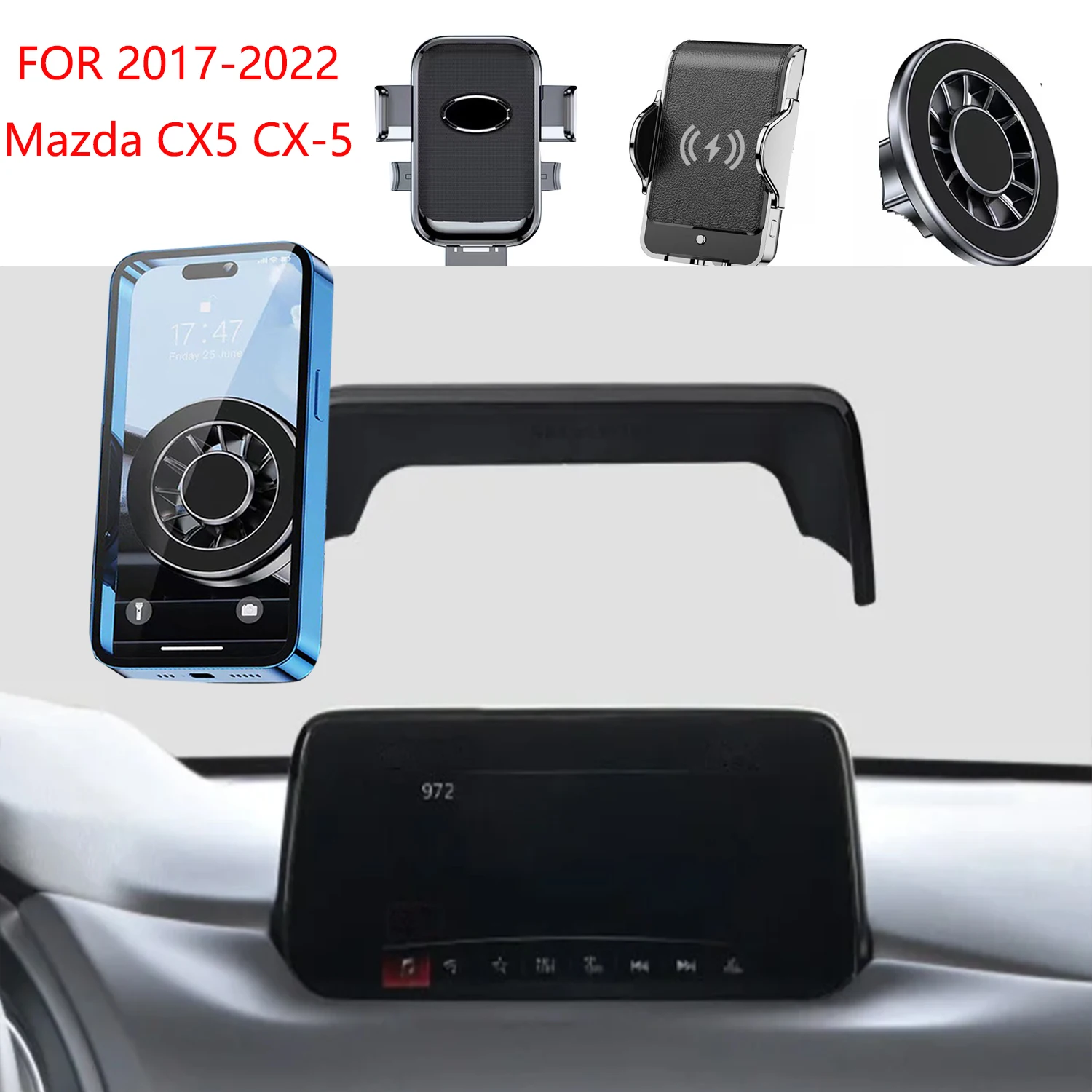 

Для Mazda CX5 2017-2022, магнитный автомобильный держатель телефона, GPS экран, фиксированная быстрая фотография, аксессуары для крепления