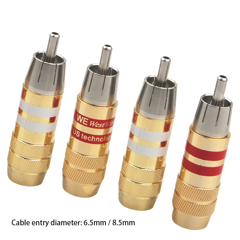 Fever Fai Da Te Placcato Oro Audio Connettore Rca Amplificatore Spina Hifi Rca Lotus Plug Adapter