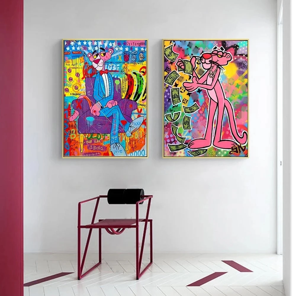 額装品/PINK PANTER（アレックス ダ コルテ）/アートポスター