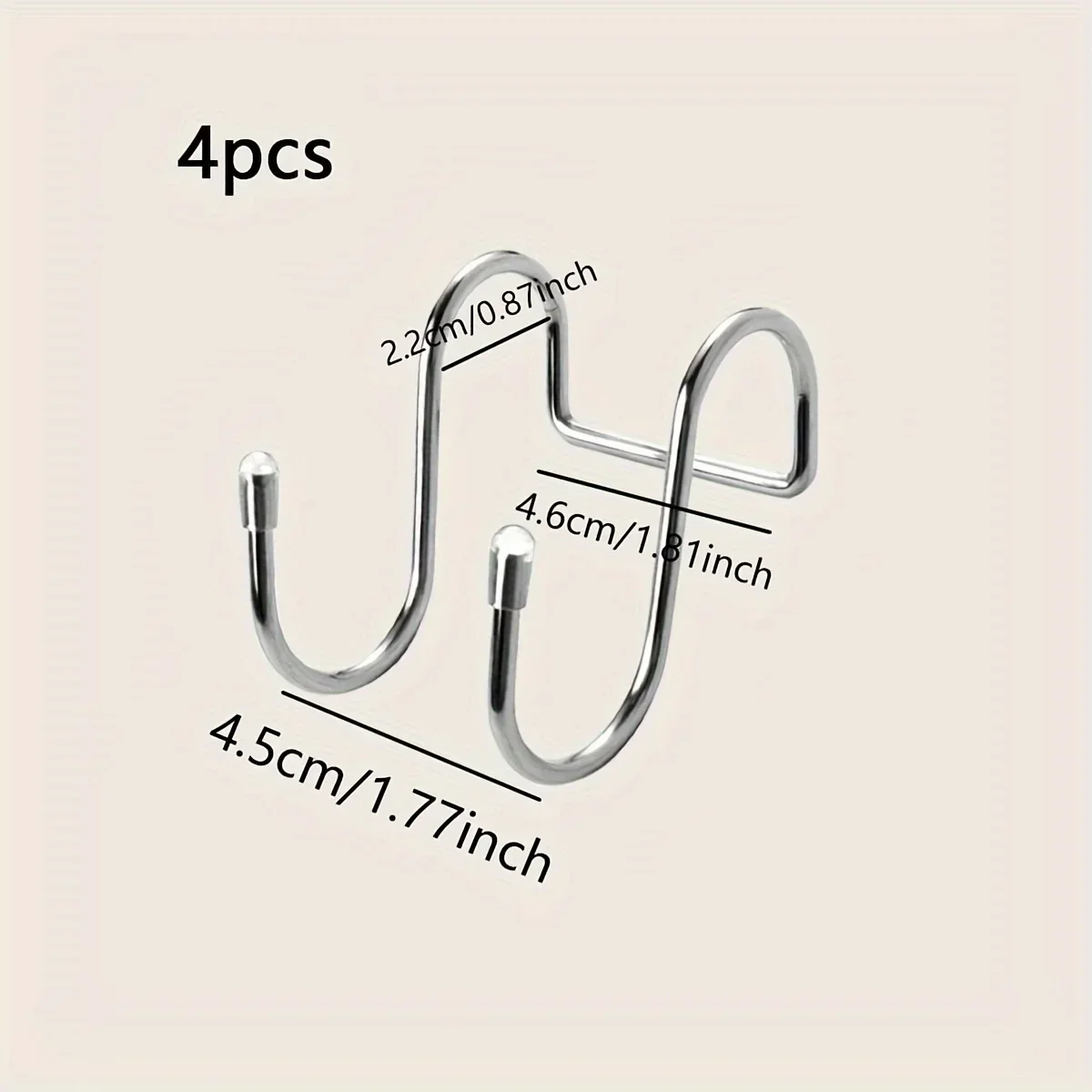 Cabinet Door Hook S-shaped Home Kitchen Bathroom Storage