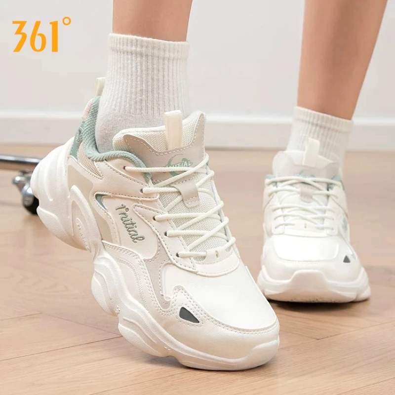 Chaussures de Course Rétro Classiques en Cuir pour Femme, Baskets Hydrofuge Polyvalentes, Anti-Baume, Semelle Souple, 682336761F, 361 1