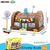 Spongebob building block cartoon Krusty Krab creative restaurant scene model Patrick Star assembly toy children's birthday gift 2