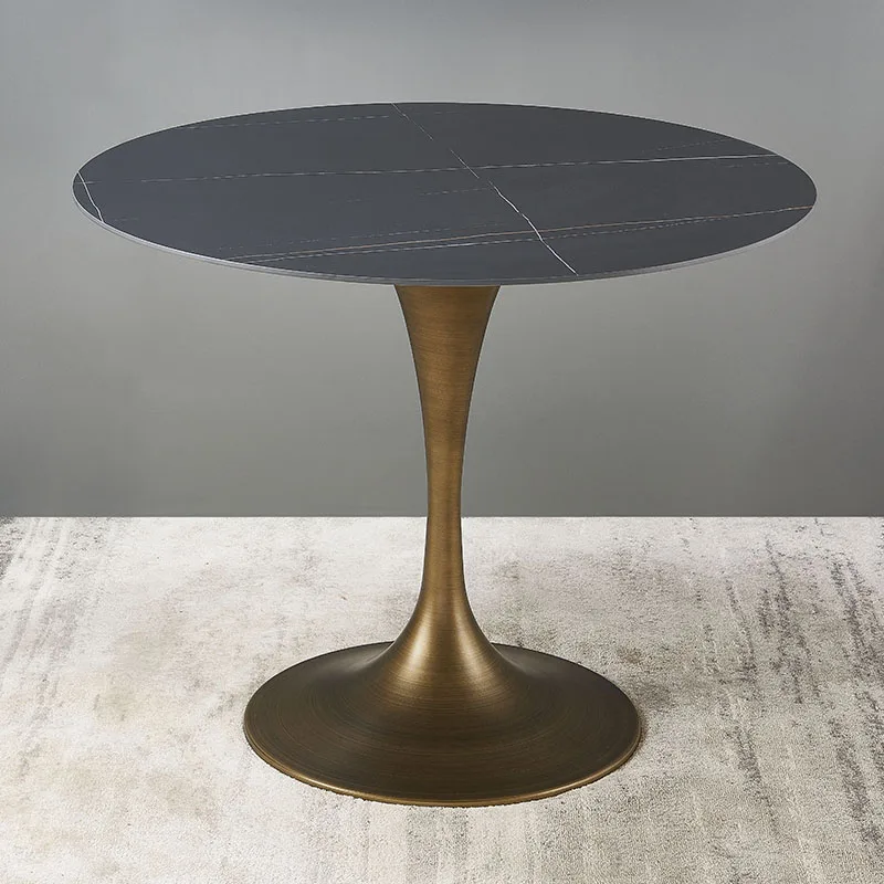 

Round Waterproof Dining Table Decor Luxury Nordic Space Savers Dining Table Entryway Free Shipping Mesa Comedor Home Decoration