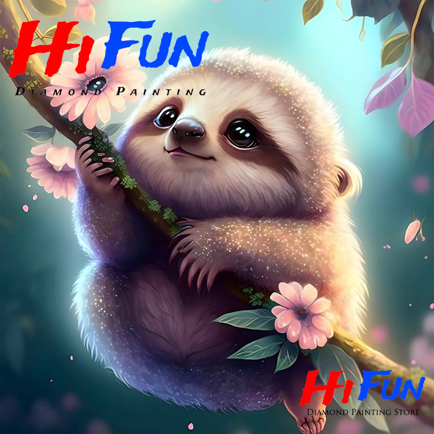 HEIBAGO 5D Starry Night Diamond Painting Kits For Adults Kids, Canoe Lake Moon Diamond Art Kits For Beginners, DIY Round Diamond Dots Kits Landscape Gem Craft For Home Art Decor 30x40cm