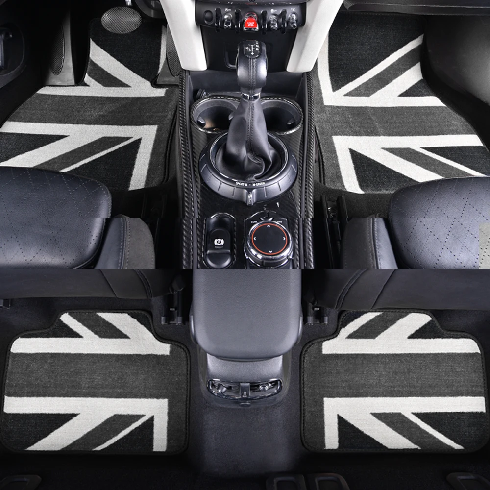 Tapis De Sol Voiture 3D En Cuir PU Sur Mesure Pour Mini Cooper R50 (2001-2006) - Noir Complet - Protection Intérieure Haute - 3