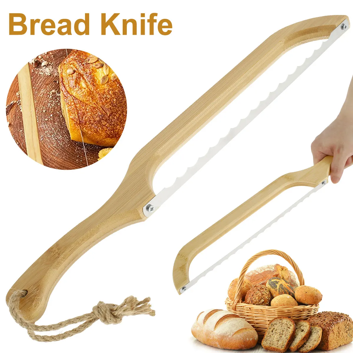 BestSerratedBreadKnifeCakeCuttingKnifeMultiPurposeBaguette
