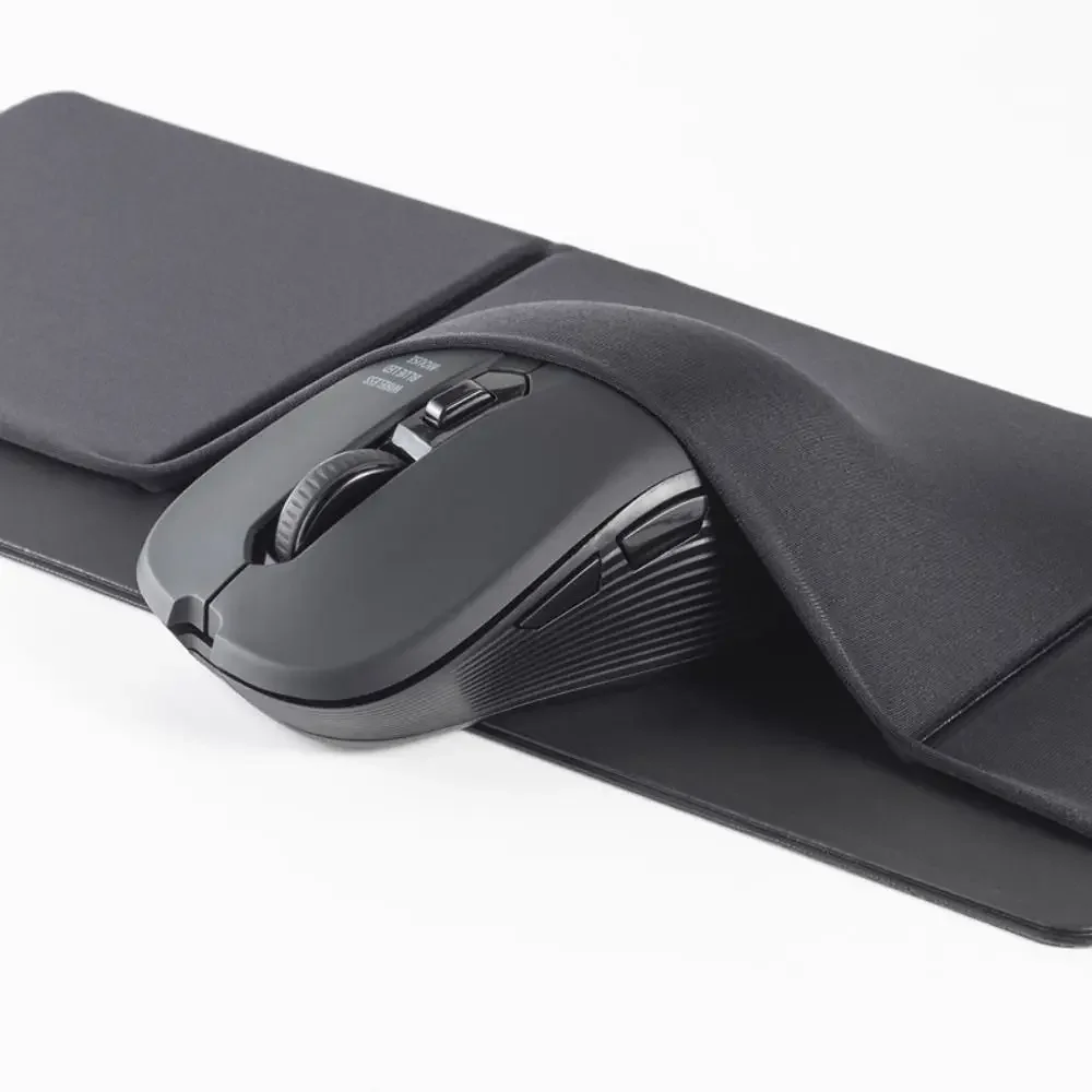 Portable PU Leather Laptop Mouse Holder Self Adhesive Storage Pouch