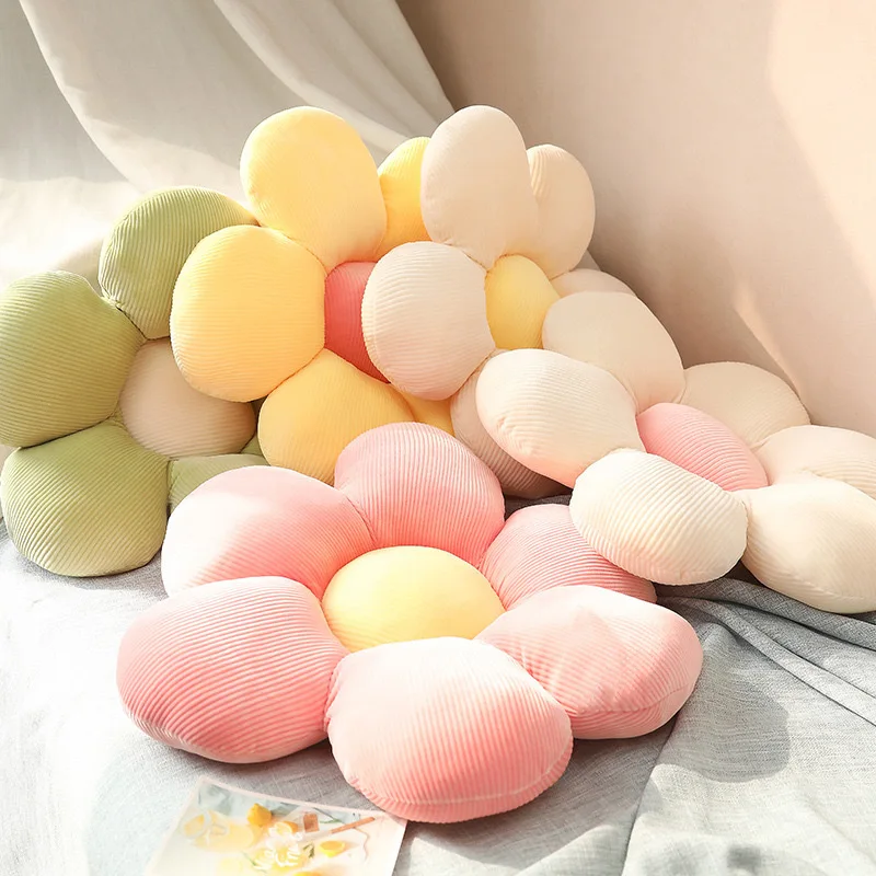 Daisy Sunflower Petal Pillow Cushion Chair Stuffed Plush Backrest Office Floor Ornament Decoration Dolls for Christmas Gift Toys 4