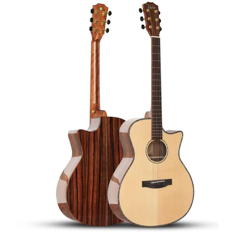 Silent Country Wireless Guitar Acoustic Kit 41 Inches Hollow Body Precision Bass Guitar Neck