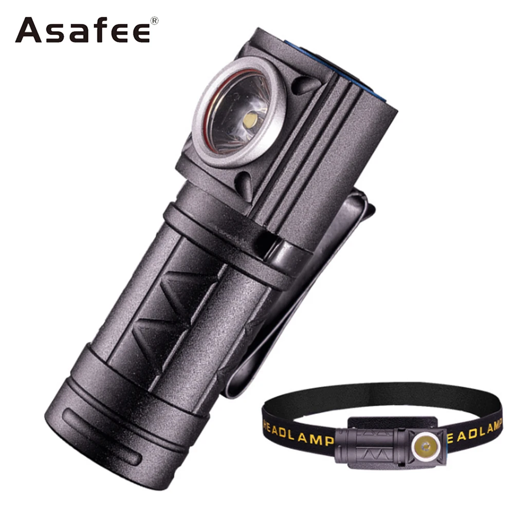 

Asafee T201 LED Flashlight Multifunctional L-shaped corner headlight With 5 modes Memory Function Headlamp Waterproof Light