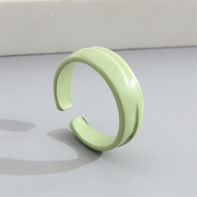 Ring Set Wholesale 2022 Summer Fashion Fruits Flowers Geometric Chain Candy Color Opening Rings Women Finger Jewelry