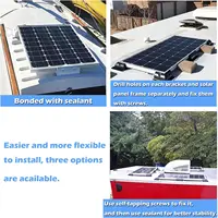 Panneau solaire en plastique ABS, support d'installation d'angle sans perçage, 7 ensembles, véhicule de camping à dessus plat marin RV 5