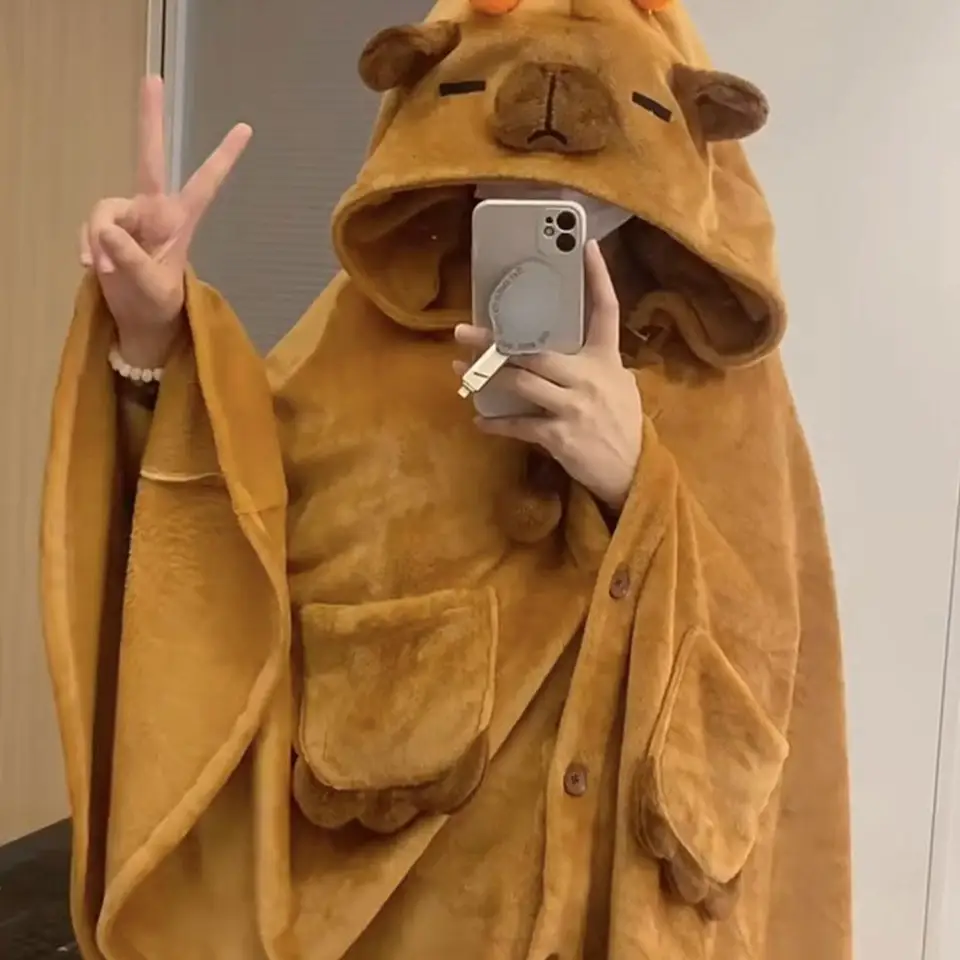 Coperta per divano, divano e letto, plaid Capybara, morbida