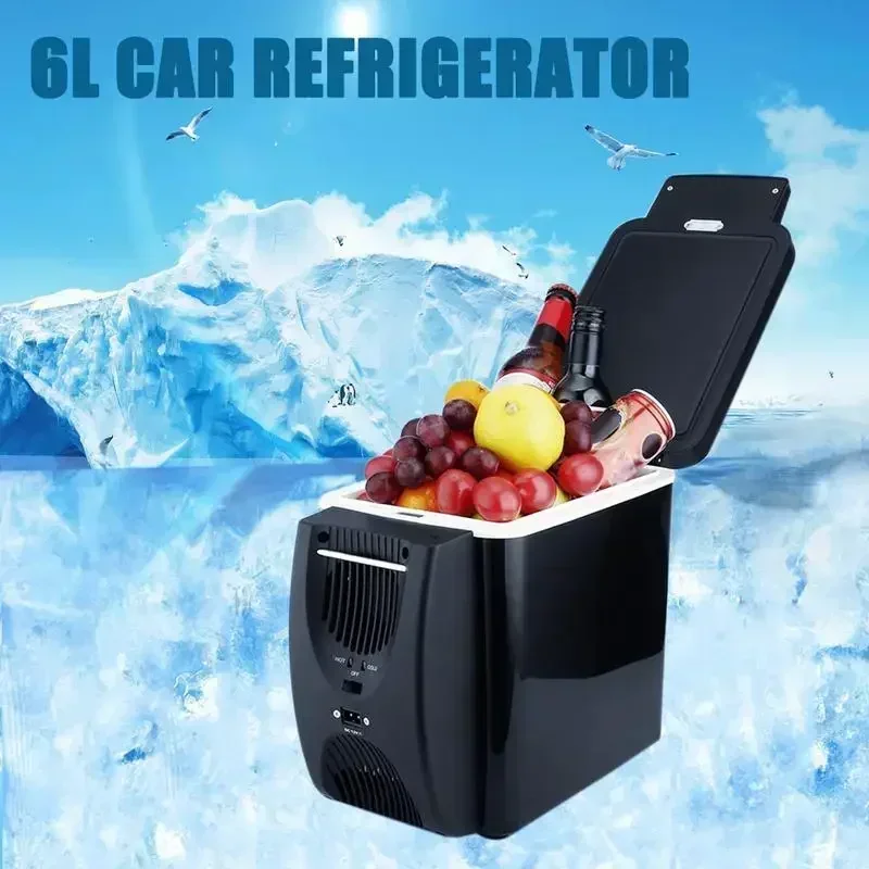 Car Refrigerator 6L 12V Electric Freezer Mini Car Freezer Cooler and Warmer Electric Fridge Portable Icebox Travel Refrigerator